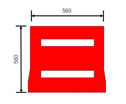 Χρώματα οδικών εμποδίων 560x560 4 προϊόντων Rotomolding