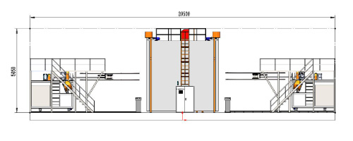 μηχανή σαϊτών Rotomoulding φούρνων 4.5m